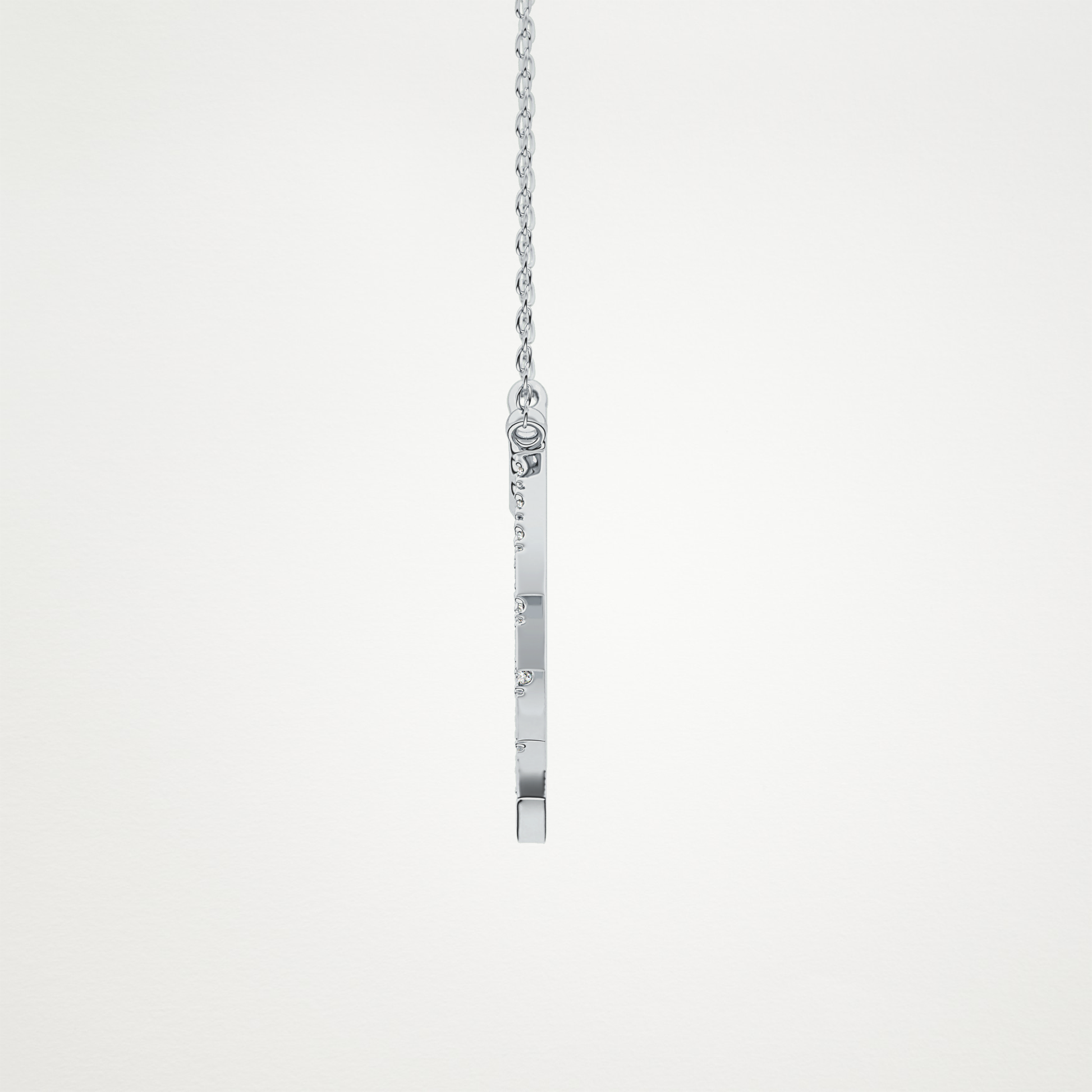 0.426 TCW Round Lab Grown Diamond Rising Sun Necklace