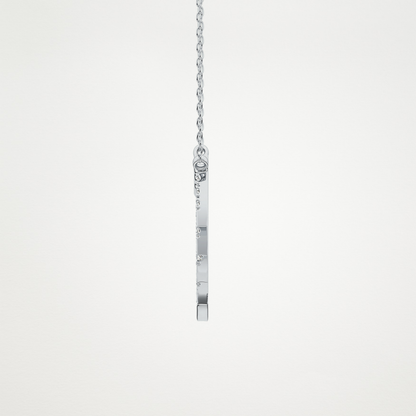 0.426 TCW Round Lab Grown Diamond Rising Sun Necklace
