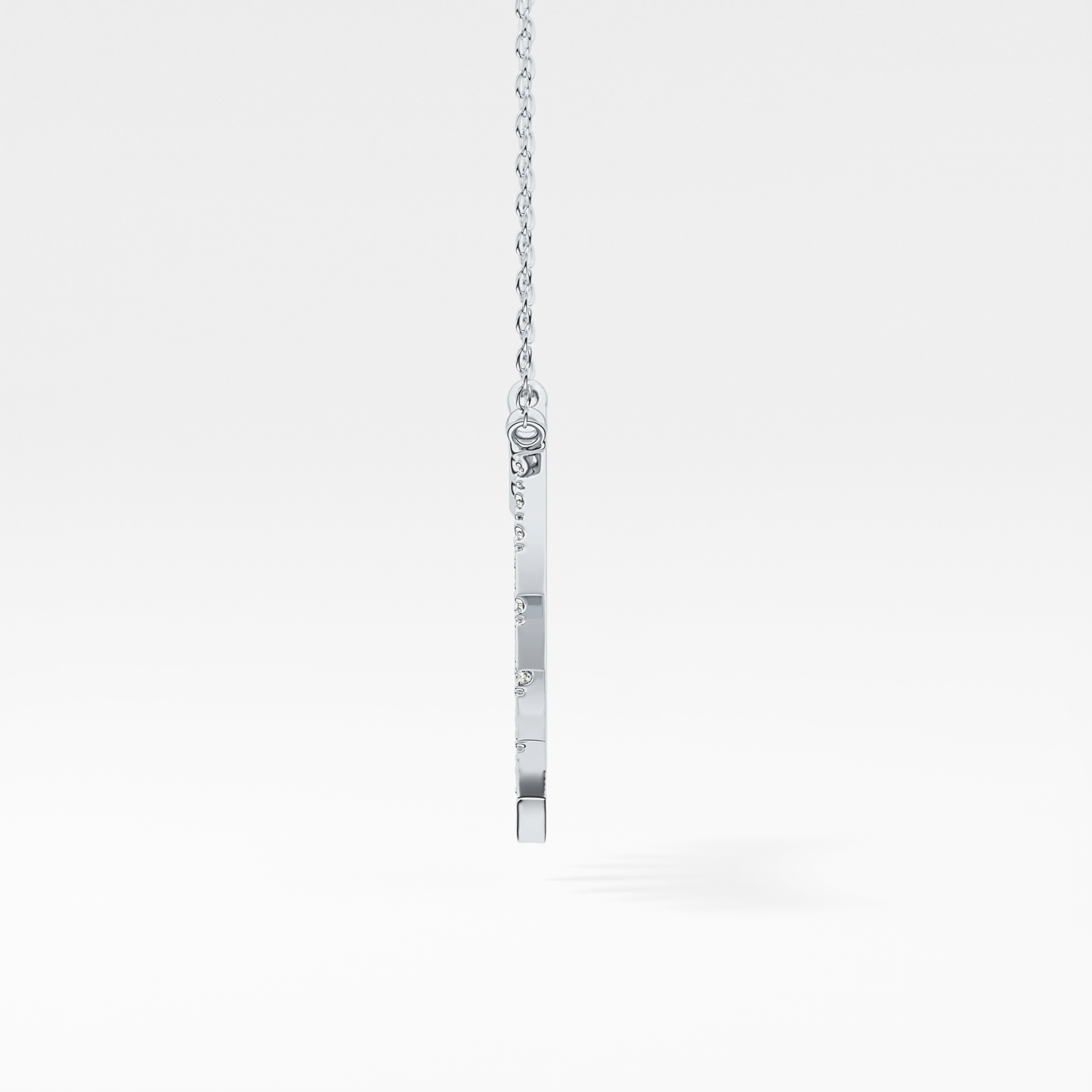 0.426 TCW Round Lab Grown Diamond Rising Sun Necklace