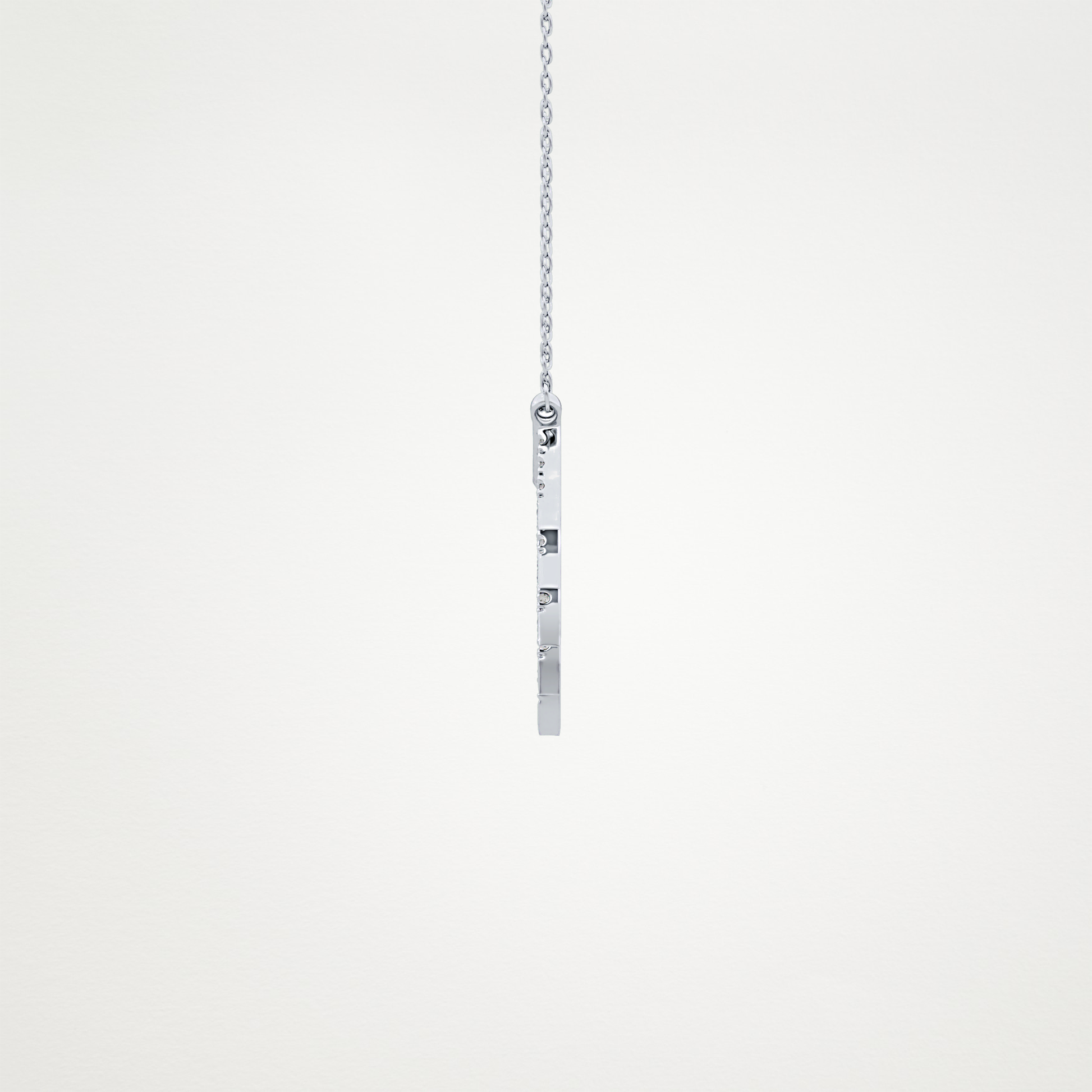 0.426 TCW Round Lab Grown Diamond Rising Sun Necklace