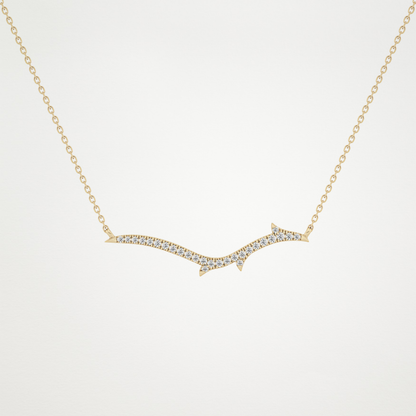 0.123 TCW Round Lab Grown Diamond Twig Necklace