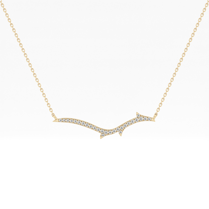 0.123 TCW Round Lab Grown Diamond Twig Necklace