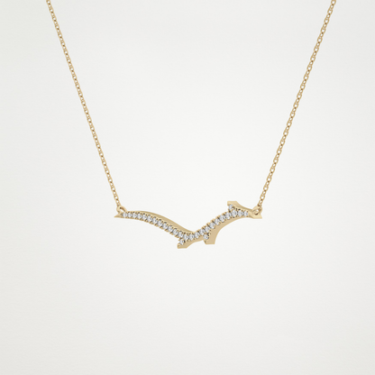 0.123 TCW Round Lab Grown Diamond Twig Necklace