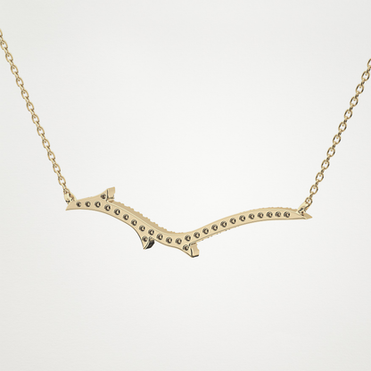 0.123 TCW Round Lab Grown Diamond Twig Necklace