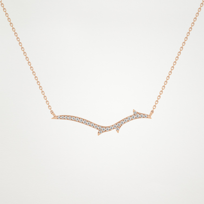 0.123 TCW Round Lab Grown Diamond Twig Necklace