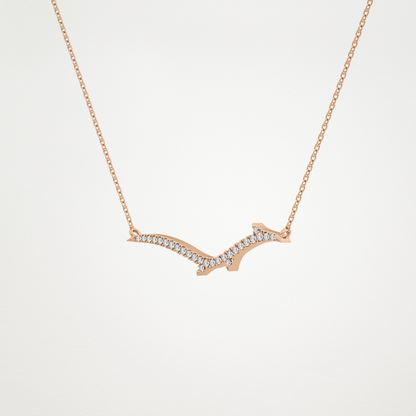 0.123 TCW Round Lab Grown Diamond Twig Necklace