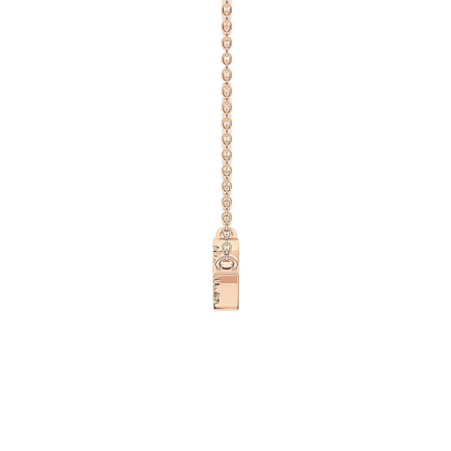 0.123 TCW Round Lab Grown Diamond Twig Necklace