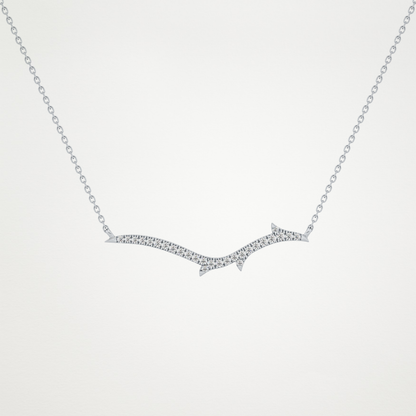 0.123 TCW Round Lab Grown Diamond Twig Necklace