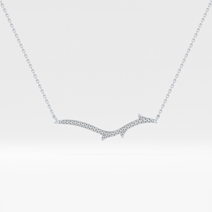 0.123 TCW Round Lab Grown Diamond Twig Necklace