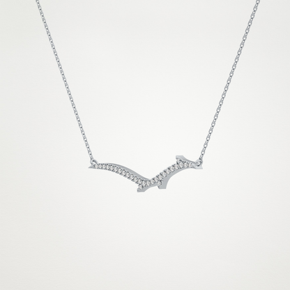 0.123 TCW Round Lab Grown Diamond Twig Necklace