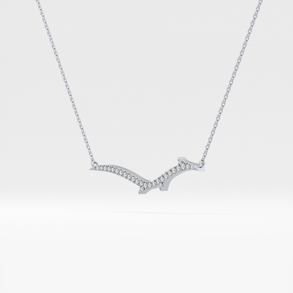 0.123 TCW Round Lab Grown Diamond Twig Necklace
