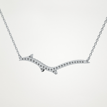 0.123 TCW Round Lab Grown Diamond Twig Necklace