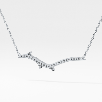 0.123 TCW Round Lab Grown Diamond Twig Necklace