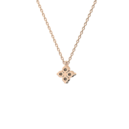 0.16 TCW Round Lab Grown Diamond Flower Design Necklace