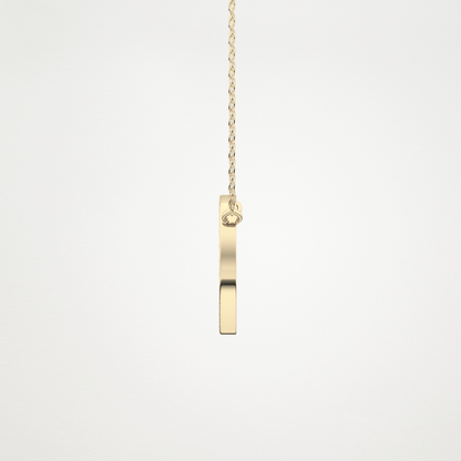 0.17 TCW Round Lab Grown Diamond A Initial Printed Halo Necklace