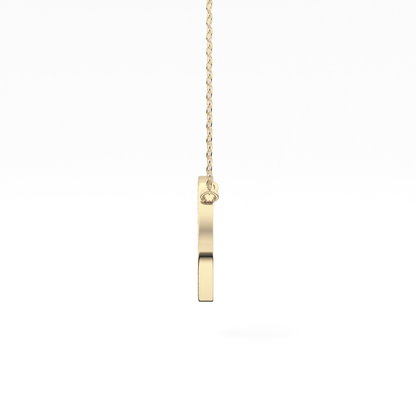 0.17 TCW Round Lab Grown Diamond A Initial Printed Halo Necklace