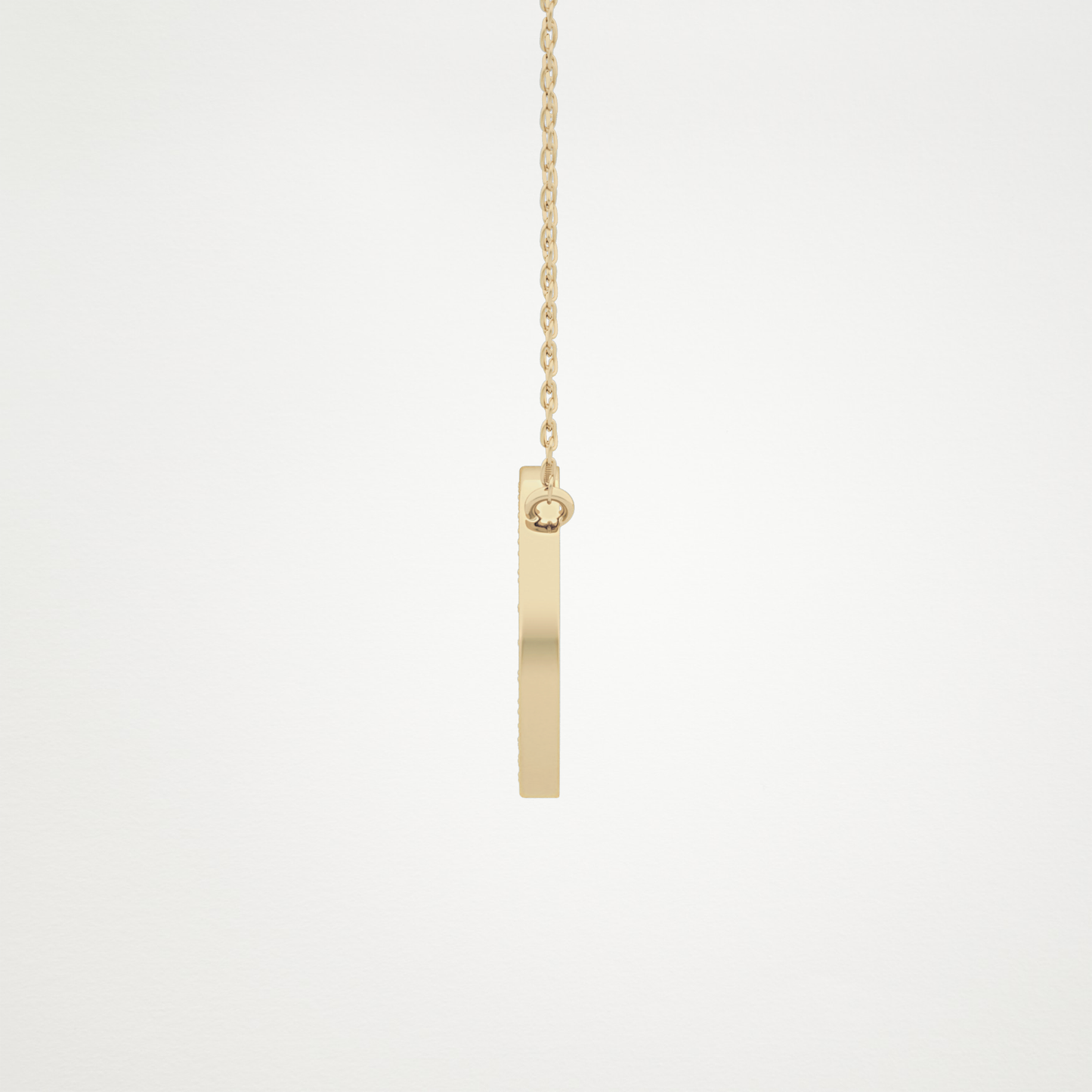 0.17 TCW Round Lab Grown Diamond A Initial Printed Halo Necklace