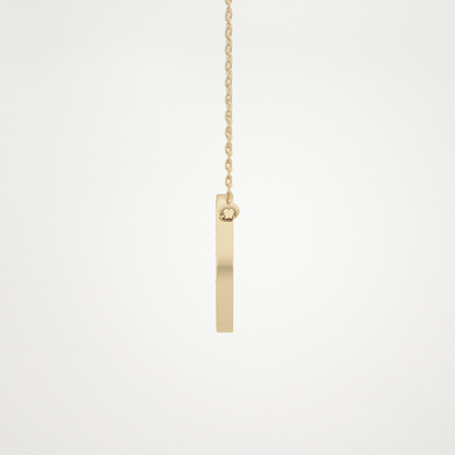 0.17 TCW Round Lab Grown Diamond A Initial Printed Halo Necklace