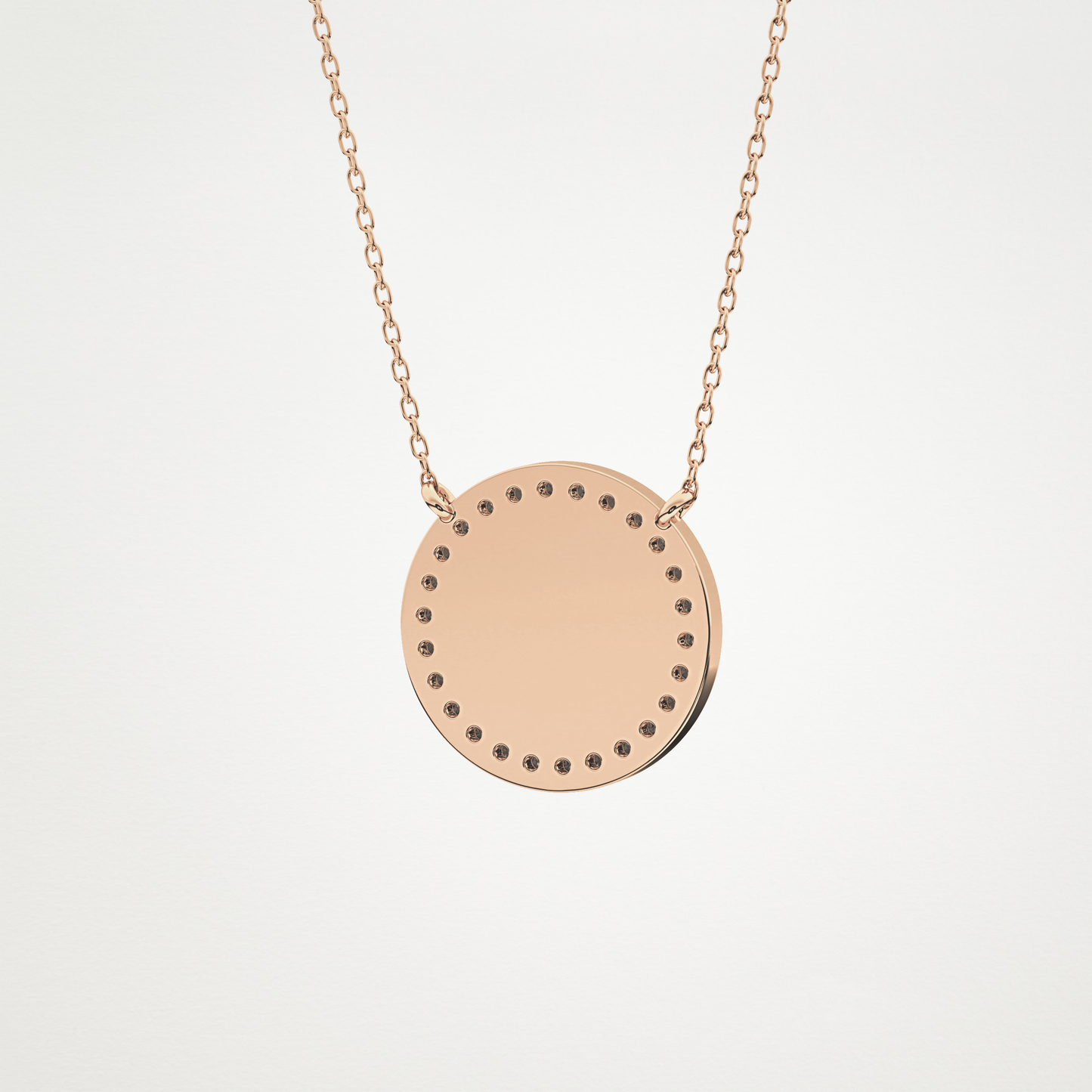 0.17 TCW Round Lab Grown Diamond A Initial Printed Halo Necklace