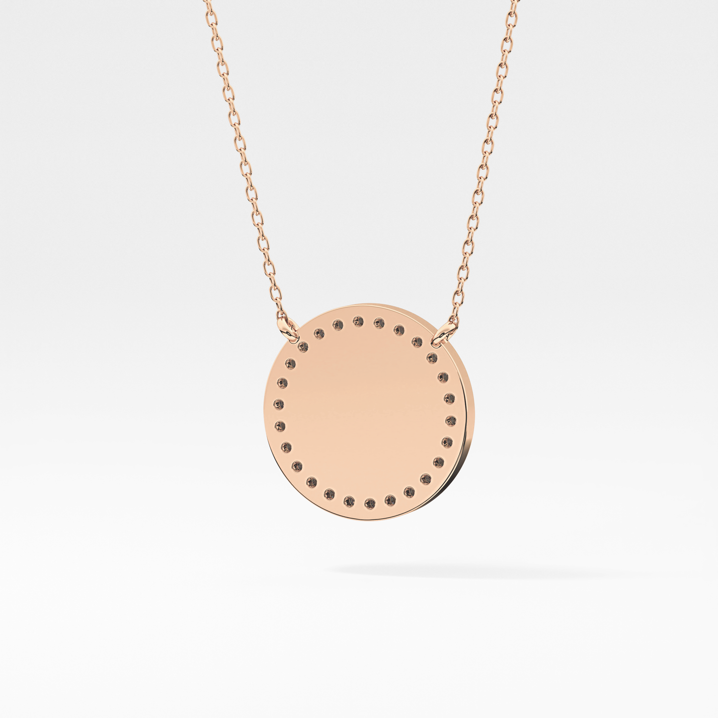 0.17 TCW Round Lab Grown Diamond A Initial Printed Halo Necklace