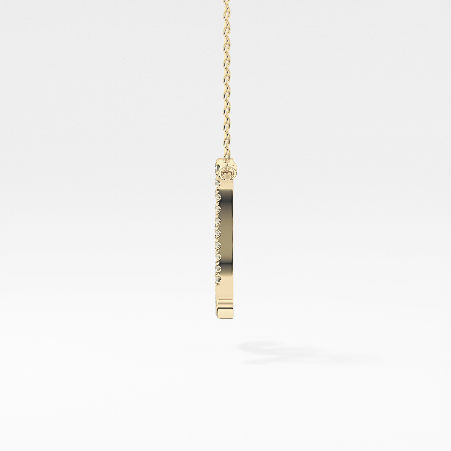 1.5 TCW Emerald Lab Grown Diamond Bezel Necklace