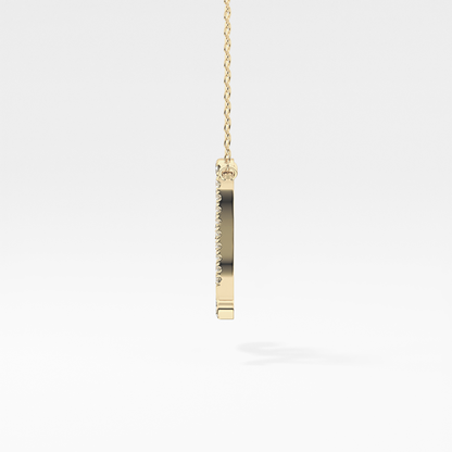 1.5 TCW Emerald Lab Grown Diamond Bezel Necklace
