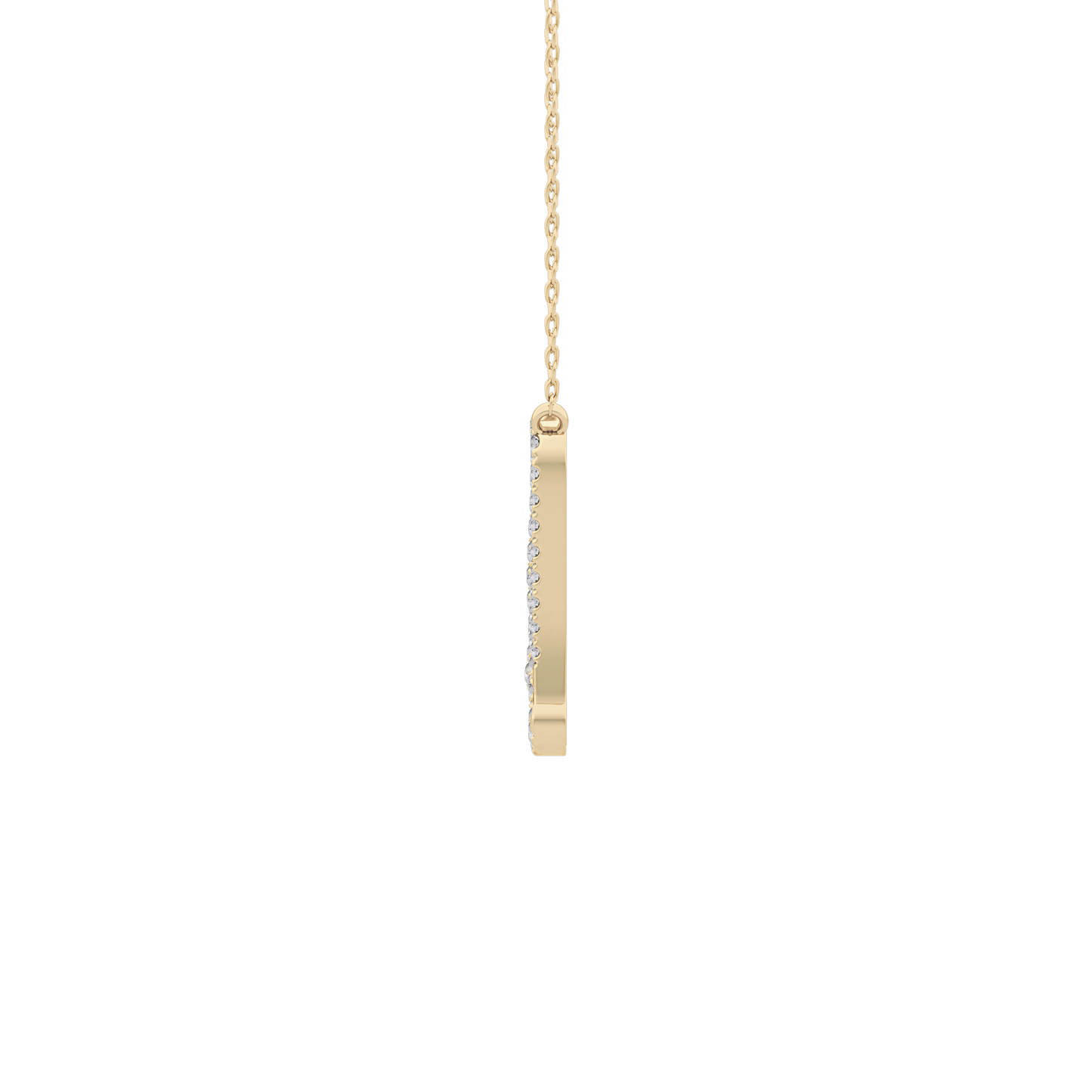 1.5 TCW Emerald Lab Grown Diamond Bezel Necklace