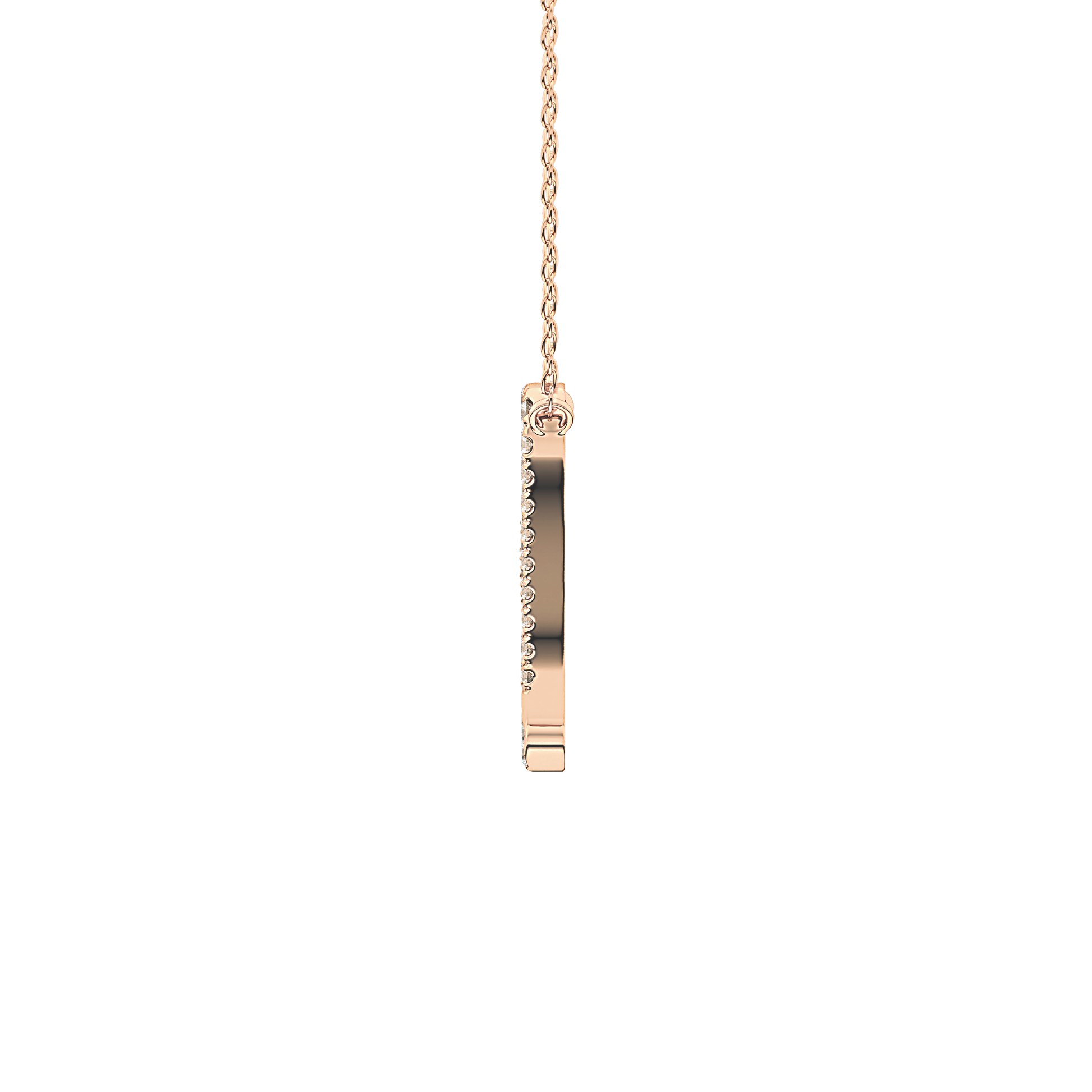 1.5 TCW Emerald Lab Grown Diamond Bezel Necklace