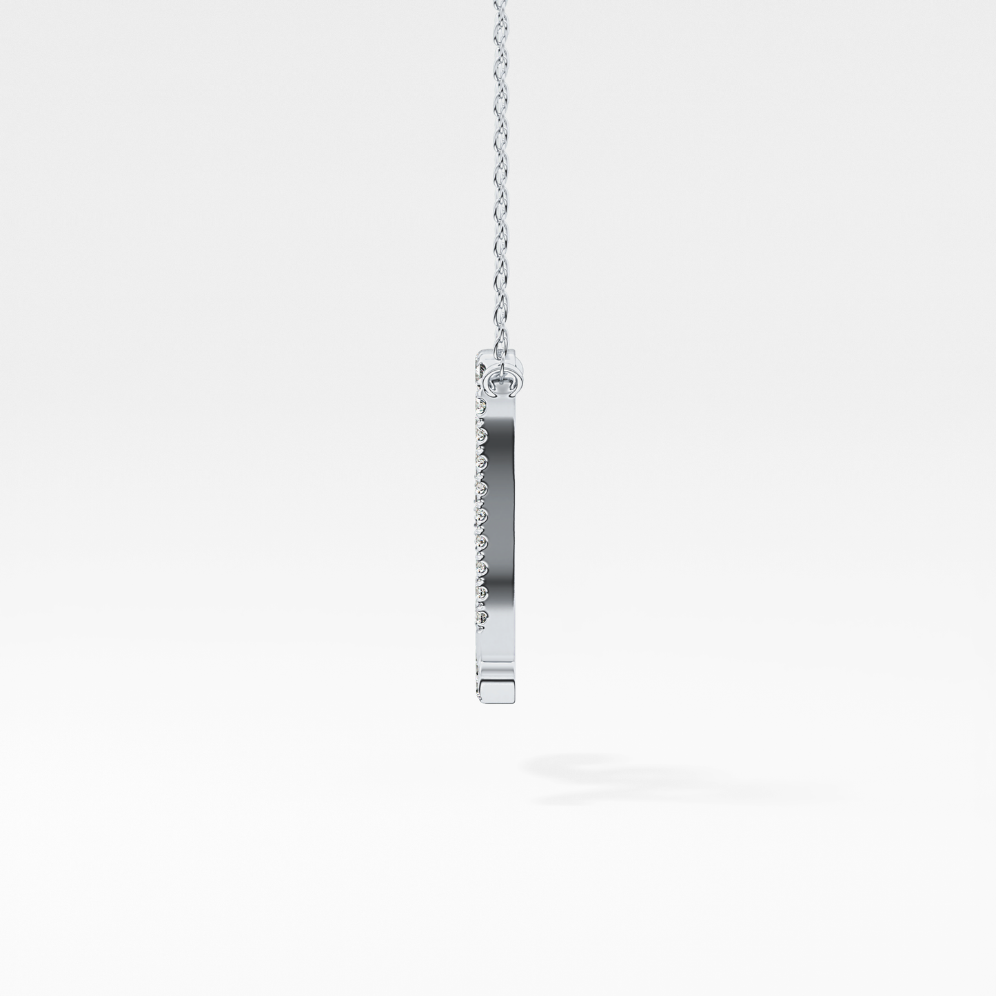 1.5 TCW Emerald Lab Grown Diamond Bezel Necklace