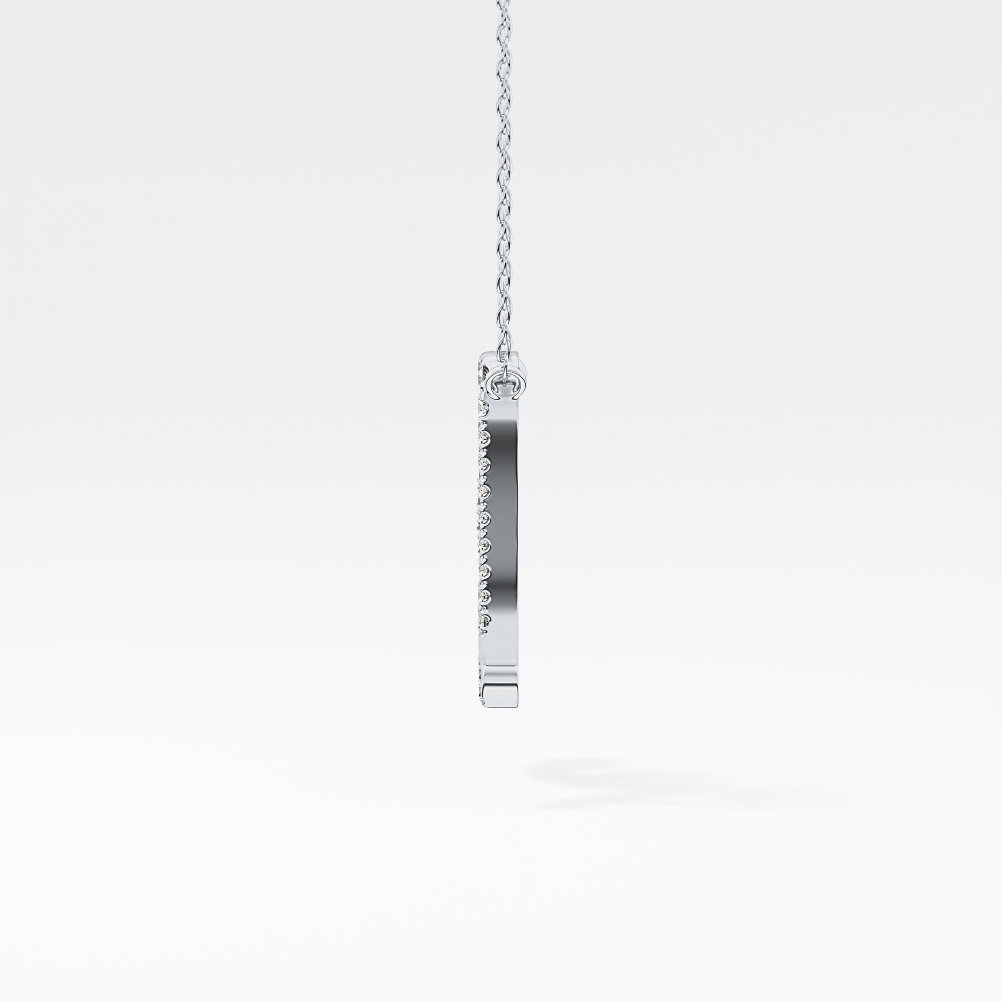 1.5 TCW Emerald Lab Grown Diamond Bezel Necklace