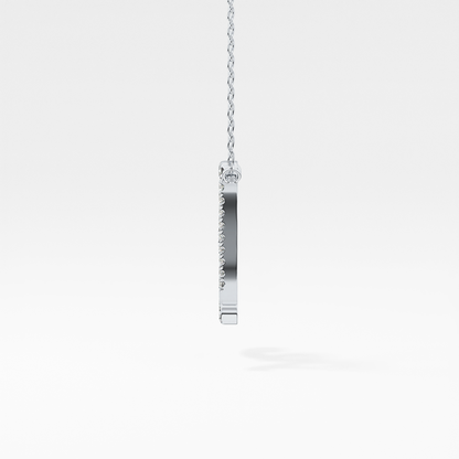 1.5 TCW Emerald Lab Grown Diamond Bezel Necklace