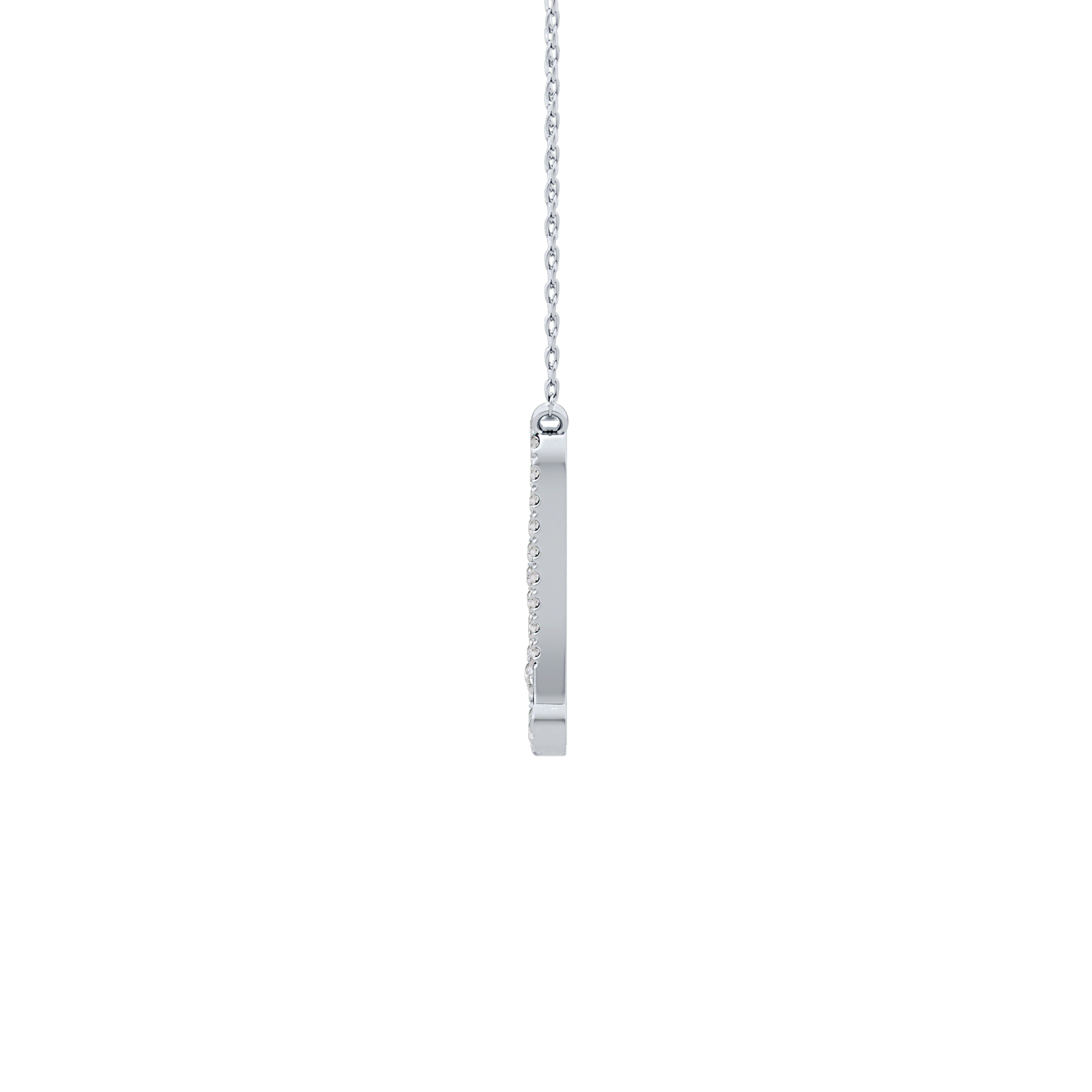 1.5 TCW Emerald Lab Grown Diamond Bezel Necklace