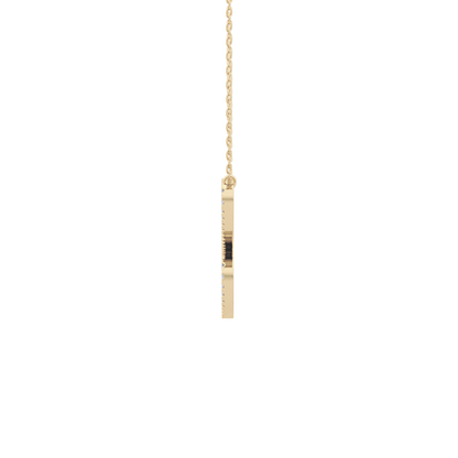 0.144 TCW Round Lab Grown Diamond E Initial Necklace