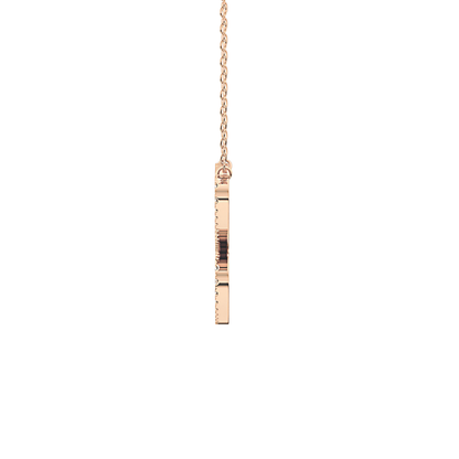 0.144 TCW Round Lab Grown Diamond E Initial Necklace