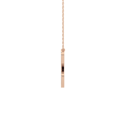0.144 TCW Round Lab Grown Diamond E Initial Necklace