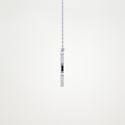 0.144 TCW Round Lab Grown Diamond E Initial Necklace