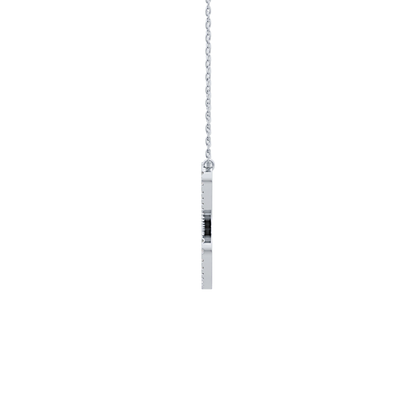 0.144 TCW Round Lab Grown Diamond E Initial Necklace