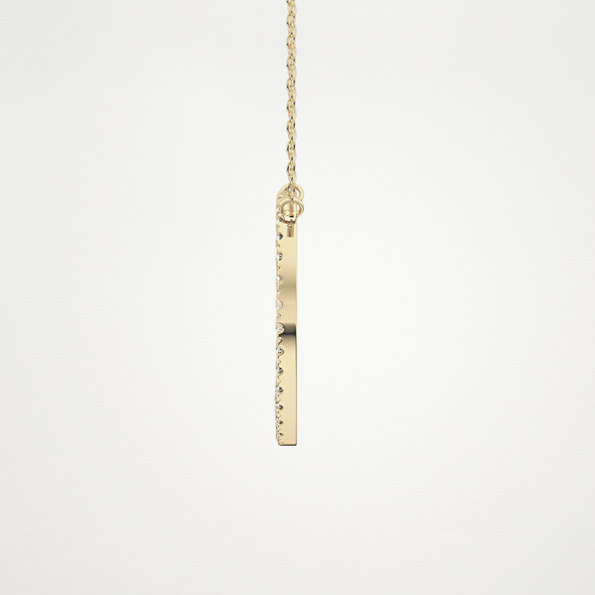 0.435 TCW Round Lab Grown Diamond D Initial Necklace