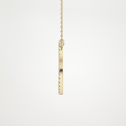 0.435 TCW Round Lab Grown Diamond D Initial Necklace