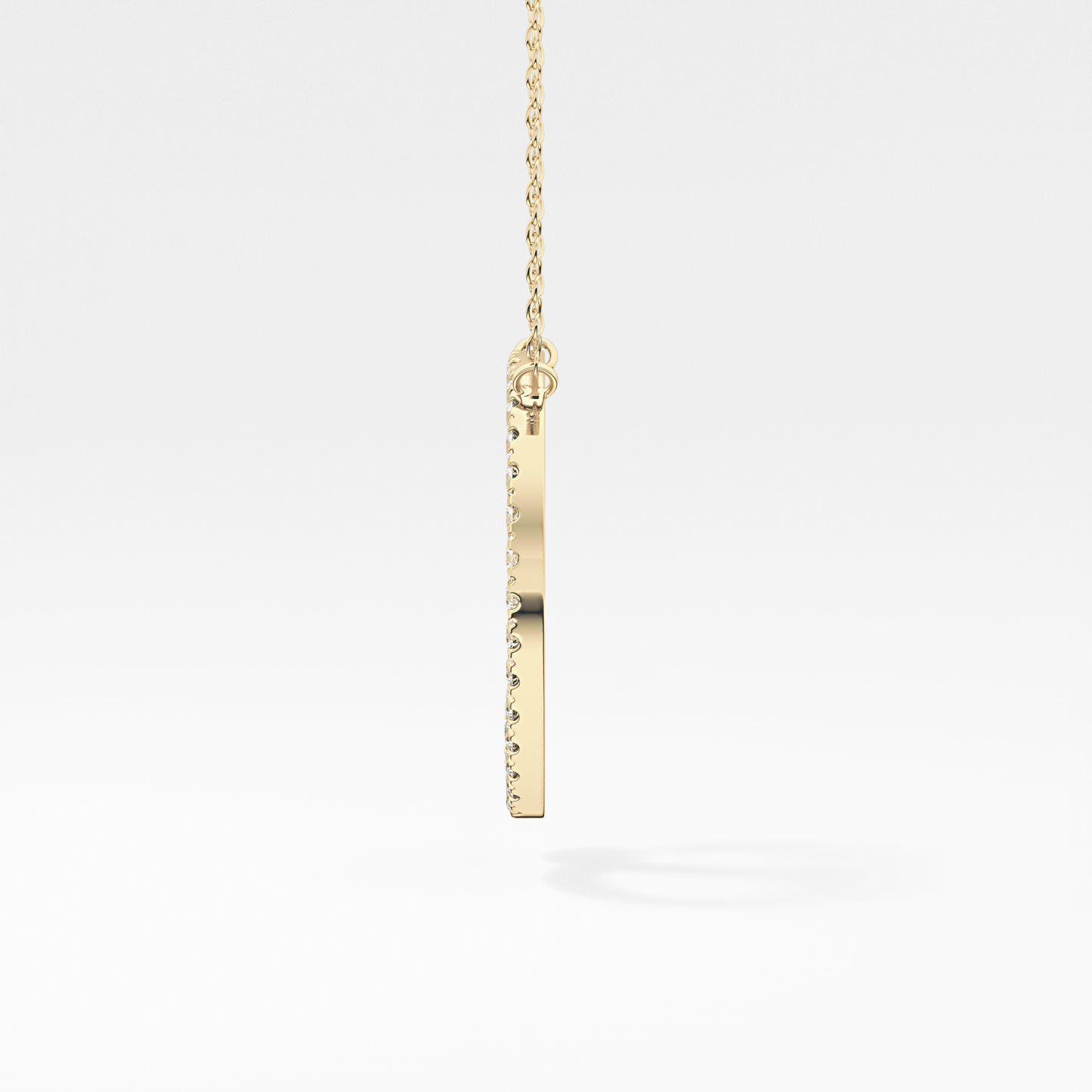 0.435 TCW Round Lab Grown Diamond D Initial Necklace