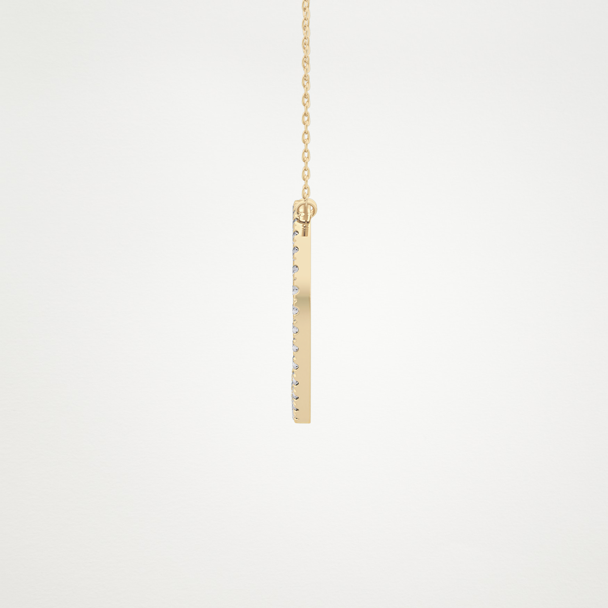 0.435 TCW Round Lab Grown Diamond D Initial Necklace