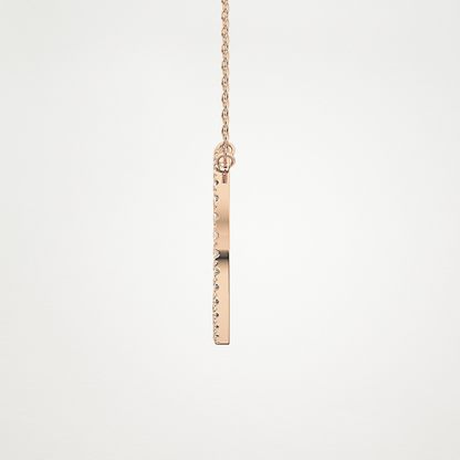 0.435 TCW Round Lab Grown Diamond D Initial Necklace
