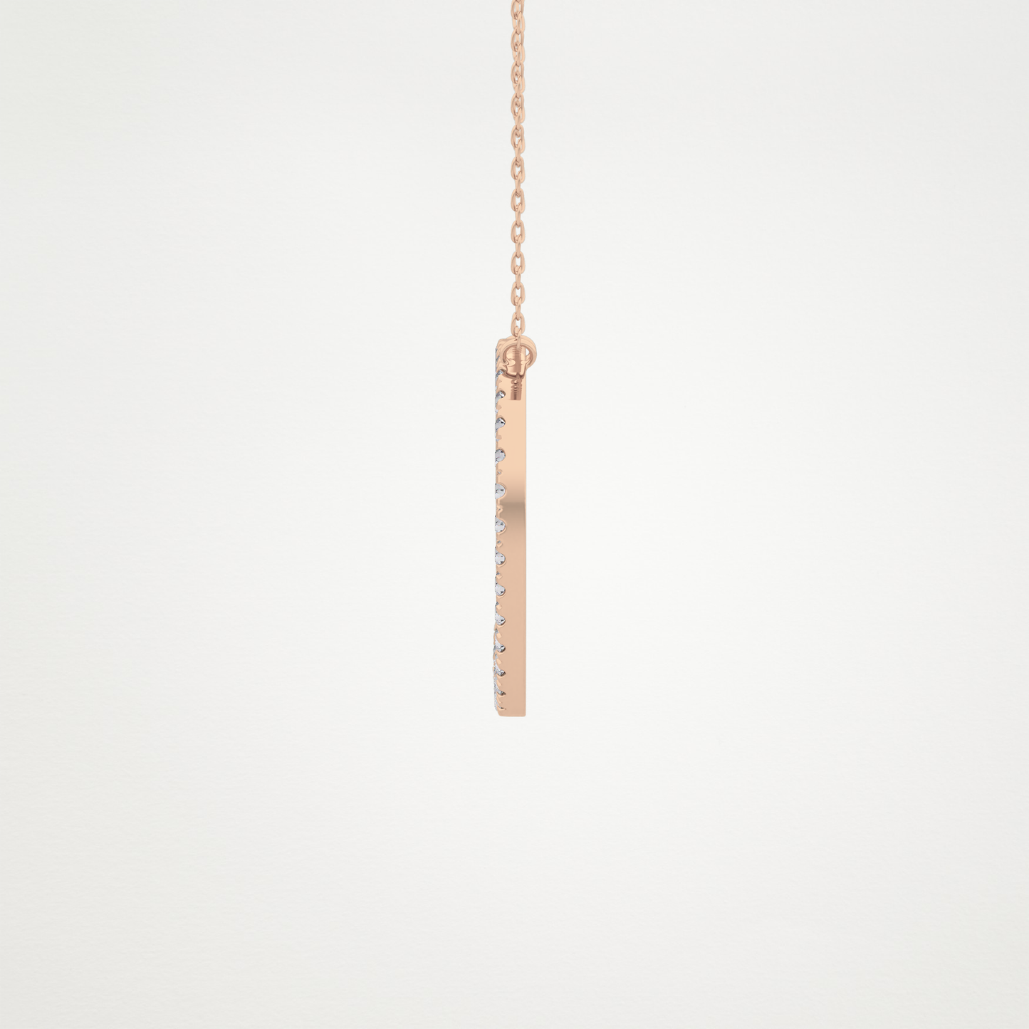 0.435 TCW Round Lab Grown Diamond D Initial Necklace