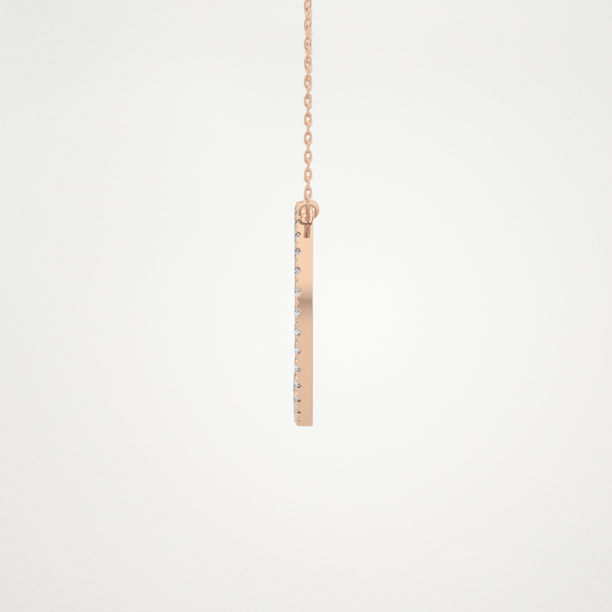 0.435 TCW Round Lab Grown Diamond D Initial Necklace
