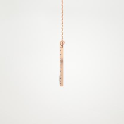 0.435 TCW Round Lab Grown Diamond D Initial Necklace