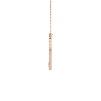 0.435 TCW Round Lab Grown Diamond D Initial Necklace