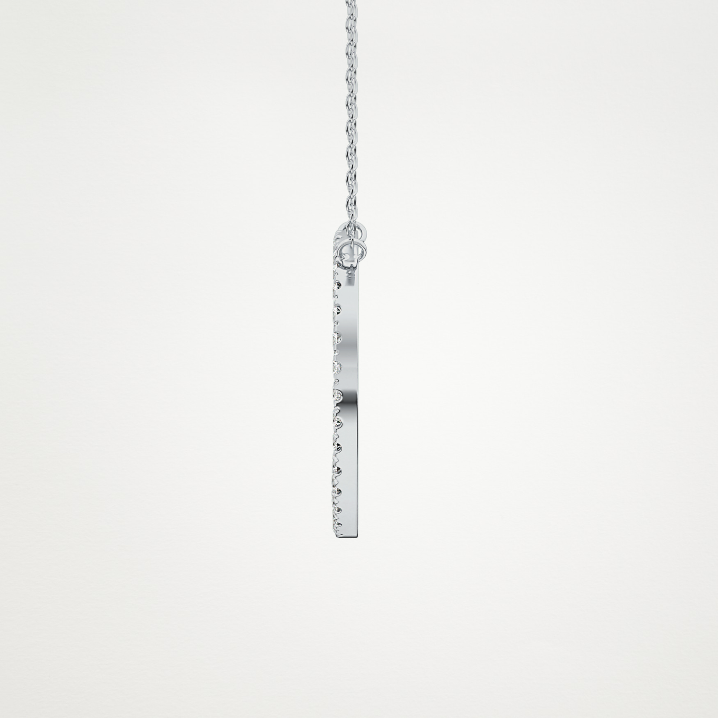 0.435 TCW Round Lab Grown Diamond D Initial Necklace