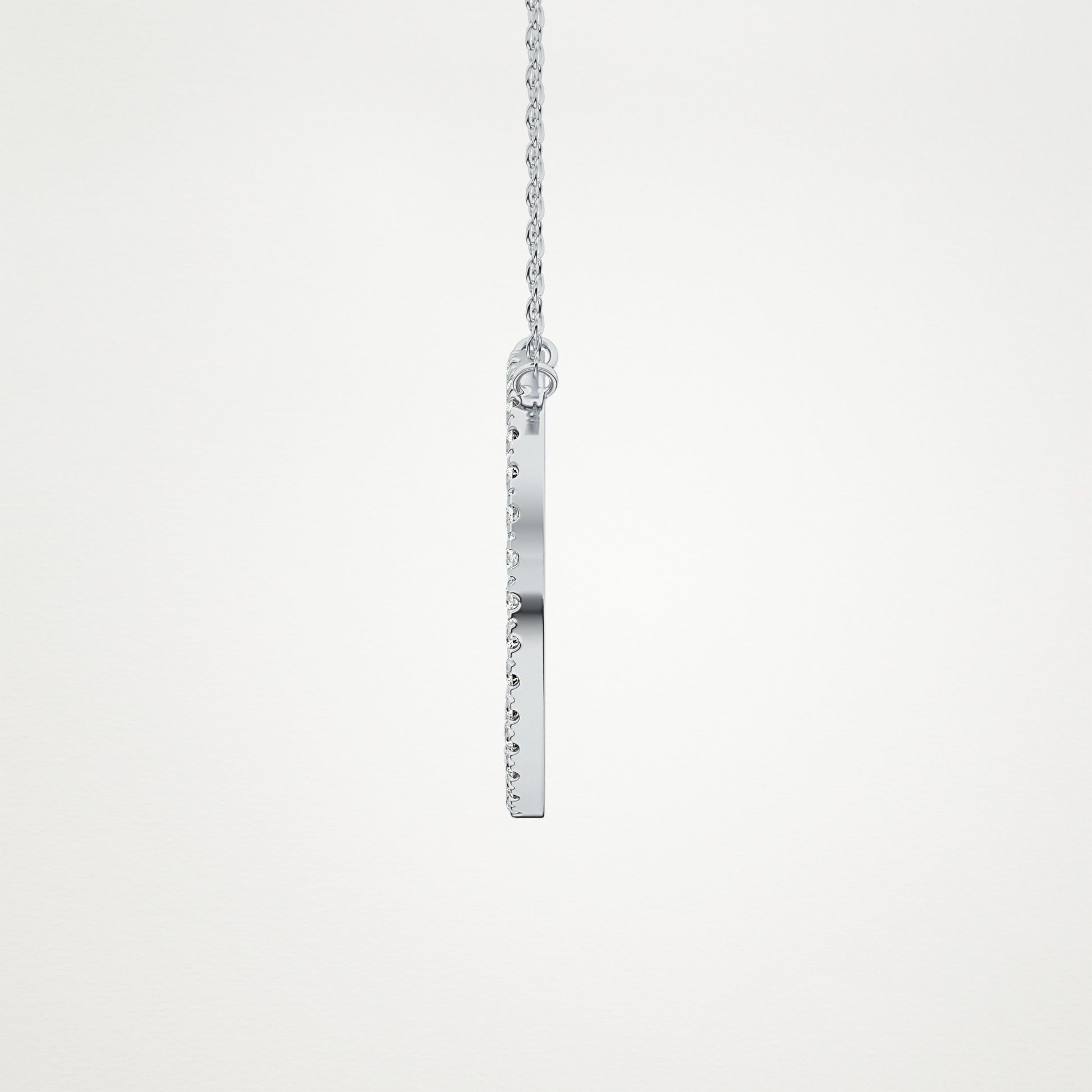 0.435 TCW Round Lab Grown Diamond D Initial Necklace