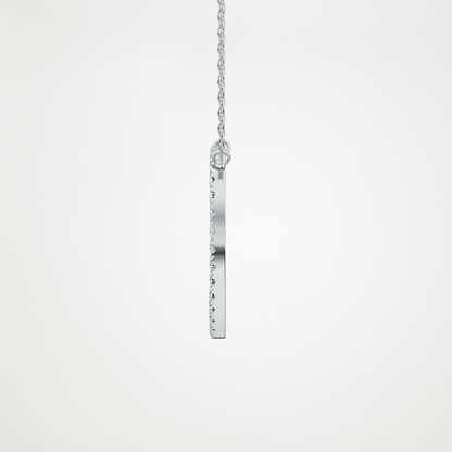 0.435 TCW Round Lab Grown Diamond D Initial Necklace
