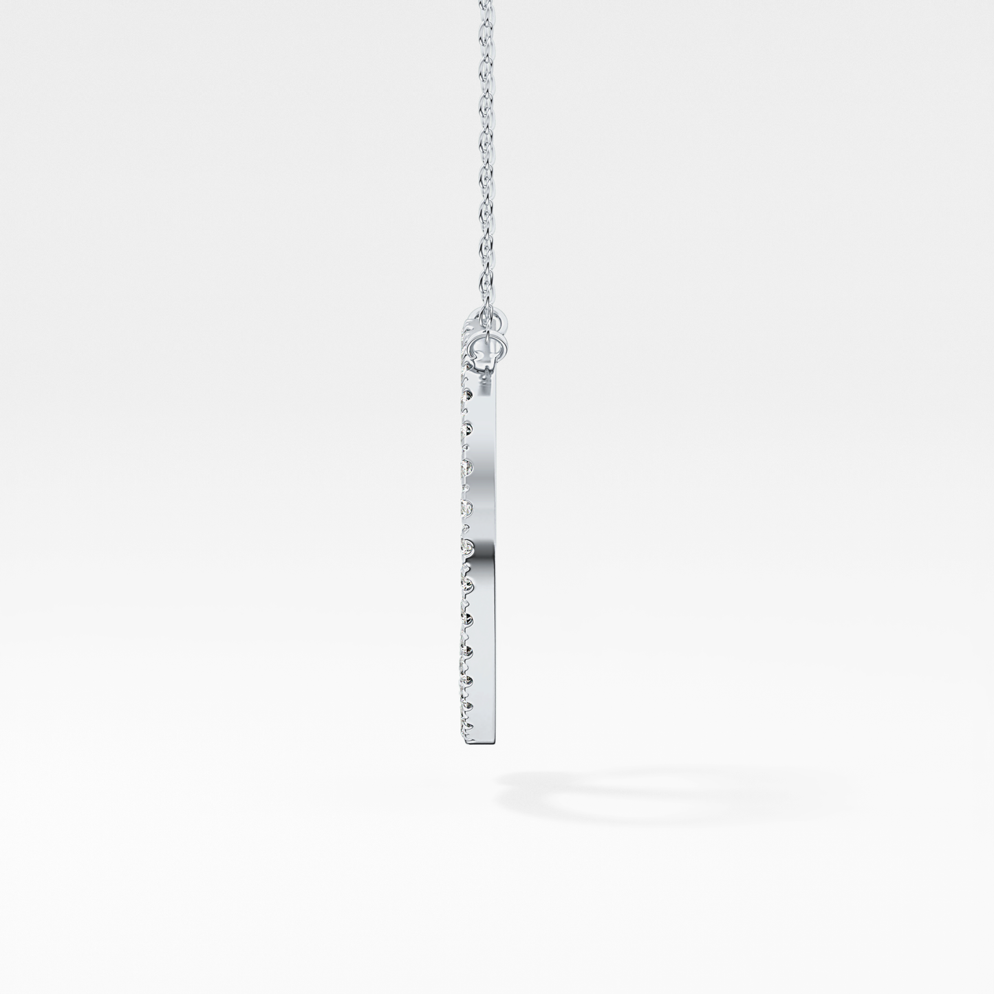 0.435 TCW Round Lab Grown Diamond D Initial Necklace